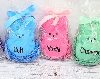 Personalized Plush Bunny, Custom Name, Easter Basket Toy