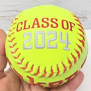 Senior Softball gift/Custom Personalized Embroidered Softball Softball Gift/Keepsake ball/Graduation Gift/Class of 2025/ Class of 2026