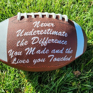 Coaches Gift//Custom Personalized Embroidered Football // football Gift// Keepsake ball // Coach gift// Memorabilia