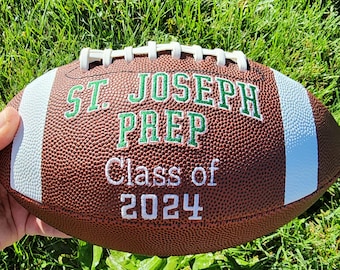 Personalized Embroidered Football, Senior Player Gift, Class of 2026