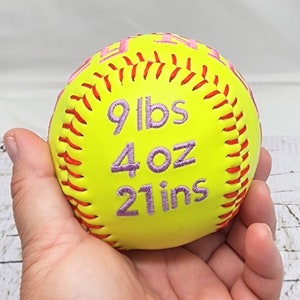 Birth Stats gift // Custom Personalized Embroidered Softball/Baseball // Baby Gift // Softball/Baseball Gift // Keepsake ball //Memorabilia