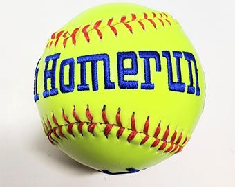 Homerun ball, 100th Strikeout,Hit,RBI,Steals, MVP, Most Improved gift//Custom Personalized Embroidered Softball/Baseball//