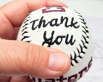 Coaches Gift//Custom Personalized Embroidered Baseball// Baseball Gift// Keepsake ball // Coach gift// Memorabilia