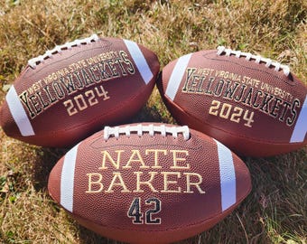 Senior  Football gift//Custom Personalized Embroidered Football//Football Gift//Keepsake ball//Graduation Gift//Class of 2025//Class of 2026
