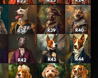 Custom Pet Portrait, Personalized Pet Gift, Dog Portrait, Custom Oil Painting, Renaissance Pet Art, Regal Pet Portrait