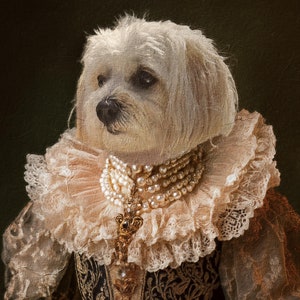 Custom Renaissance Pet Portrait, Royal Pet Portrait from Photo, Personalized Pet Oil Painting, Dog Portrait Custom Gift