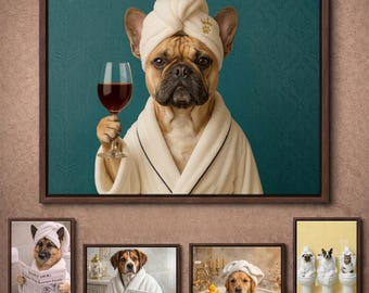 Individuelles Tierportrait - Lustiges Hundeportrait, personalisiertes Haustier Geschenk