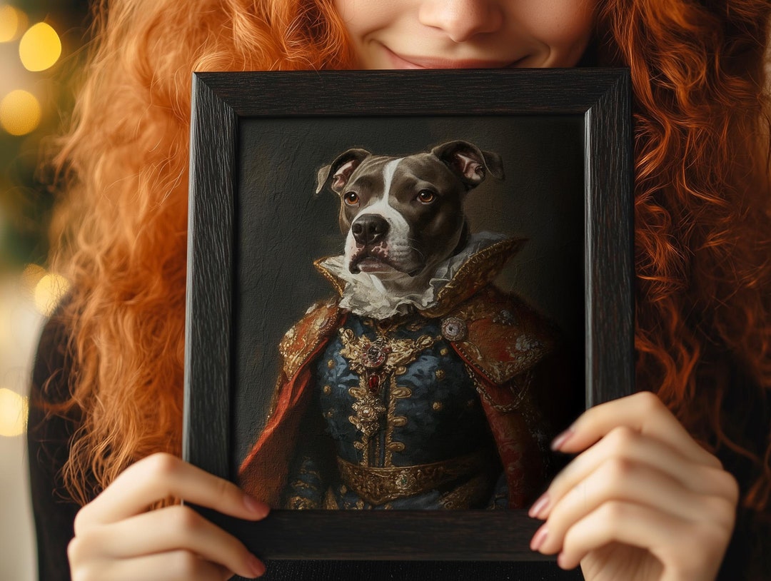 Custom Pet Portrait Frame  - Handcrafted Leather Carving in Premium Frame