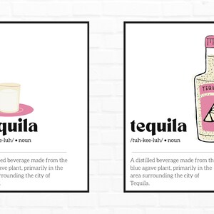 Tequila Shot & Flasche Prints (2 Downloads)