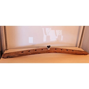Wine Barrel Bottle Stopper Holder 9 Holes Display Grape  34 &quot; x 21/2&quot; x 2 1/2&quot;