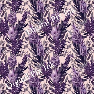 Élevez votre papeterie florale avec un imprimé lavande – pour l&#39;impression sur tissu, la décoration intérieure et plus encore.
