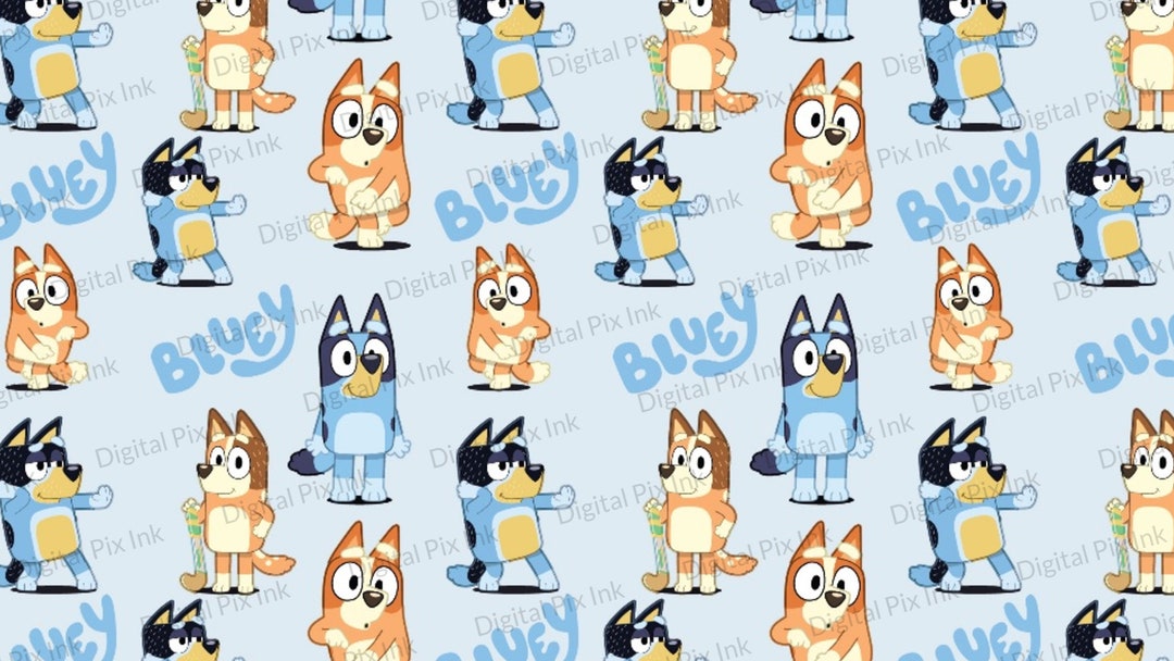 Bluey and Friends Seamless Pattern. Instant Download. Perfect - Etsy Canada