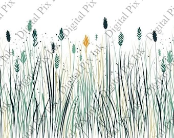 Modello senza cuciture dell'erba verde ispirato alla natura per l'artigianato