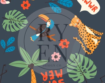Summer Jungle Digital Download Seamless File