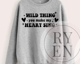 Wild Thing Valentines SVG, PNG-Retro-Sublimation Design-Instant Download