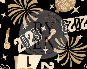 2023 New Years Digital Download Seamless File