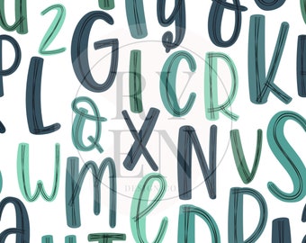Boy Alphabet Digital Download Seamless File