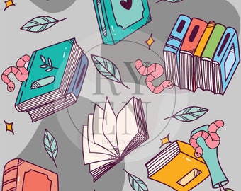 Bookworm Digital Download Seamless File