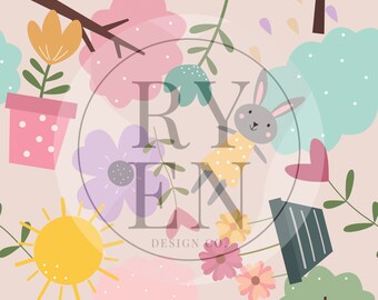 Pastel Spring Digital Download Seamless File