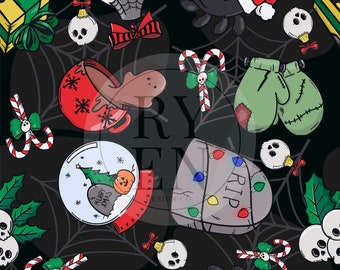 Creepy Christmas Digital Download Seamless File