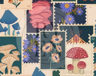Nature Stamps Digital Download Seamless File