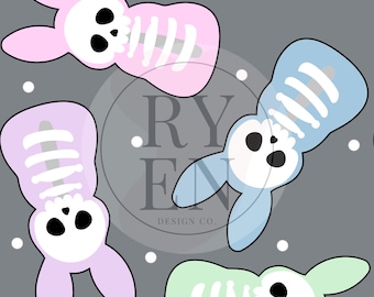 Skeleton Peeps Easter Digital Download Seamless File