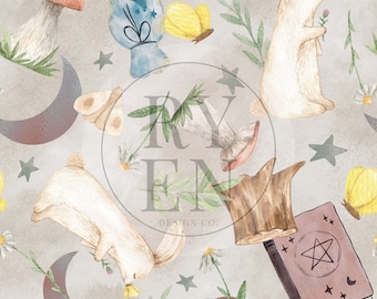 Cottage Core Witchy Easter Digital Download Seamless File