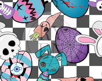 Creepy Easter Digital Download Seamless File