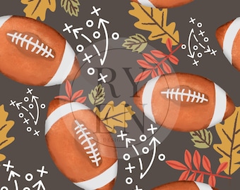 Fall Football Digital Download Seamless File