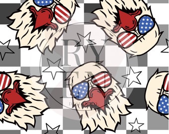 Patriotic Eagle Patchwork Digital Download Seamless File