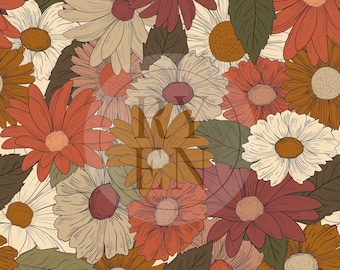Fall Floral Digital Download Seamless File
