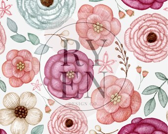 Embroidery floral Digital Download Seamless File