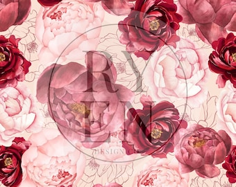 Pink Peony Digital Download Seamless File
