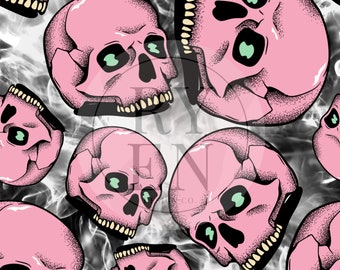 Pink Skull Digital Download Seamless File