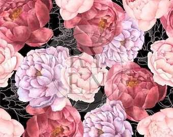 Pretty in Pink Floral Digital Download Seamless File