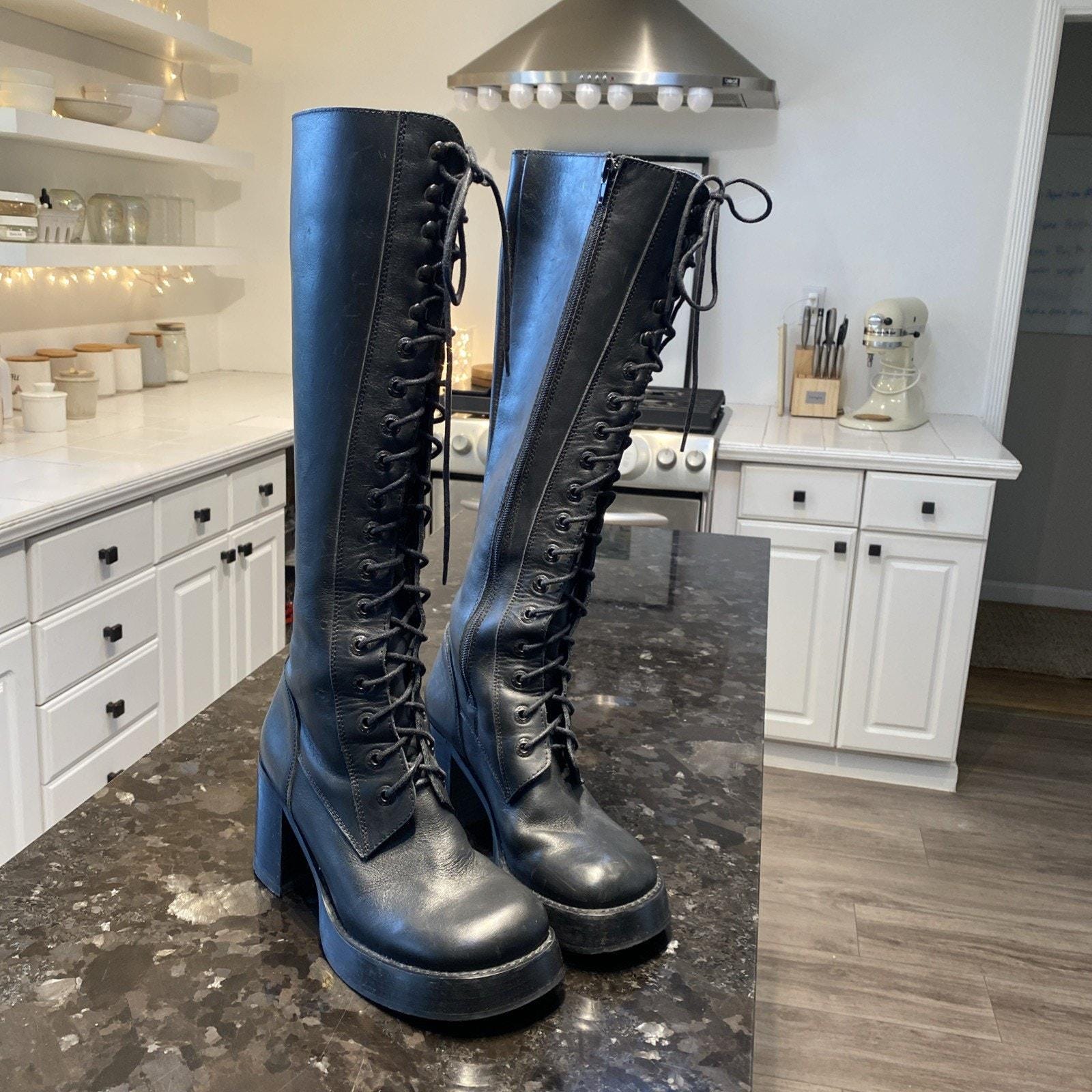Vintage Destroy Platform Boots - Etsy