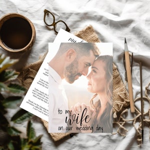 Nota del día de la boda, Nota de boda con imagen, Carta a mi esposa, Plantilla del día de la carta, Tarjetas del día de la boda, Tarjetas de votos, Carta del ser querido