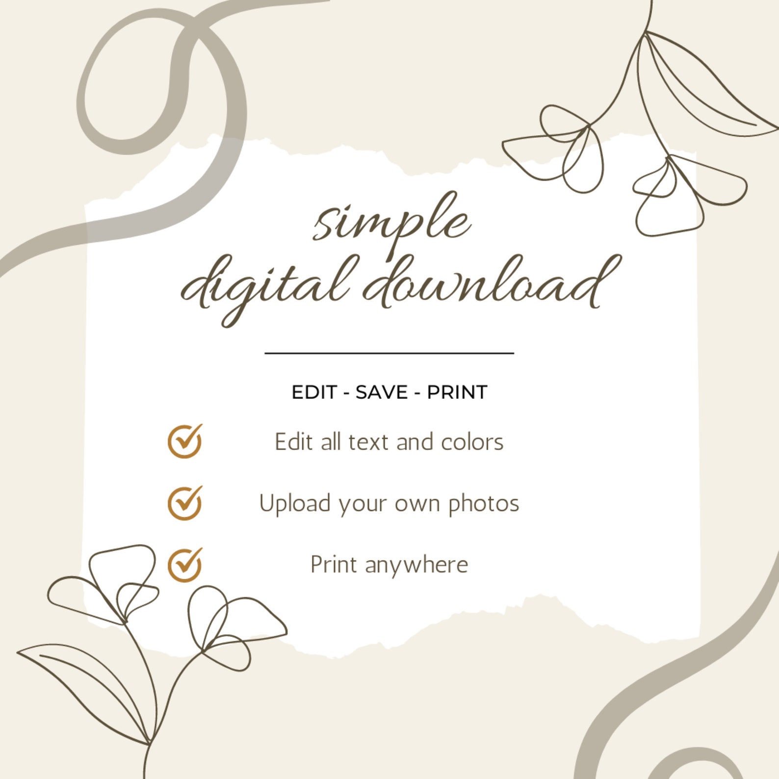 Modern Bridesmaid Proposal Card Template, Printable Minimalist Will You ...