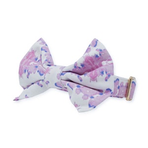 pastel dog collar with bow, spring dog bow tie wedding dog collar girl, new puppy gift, extra small dog accessories, dog of honor collar