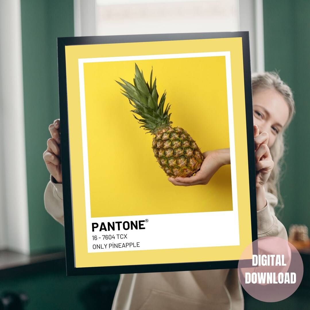 Pineapple Pantone Wall Art Pineapple Color Art Pineapple - Etsy