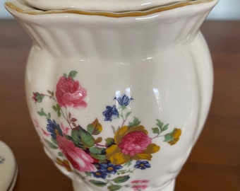 Maryleigh Pottery Staffordshire Inglaterra Frasco con tapa Pieza vintage en excelentes condiciones