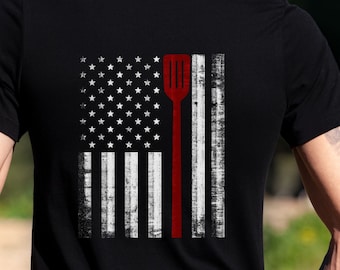BBQ Tshirt Barbecue Shirt Bbq T Shirt BBQ Shirt Bbq Gift for Him Bbq Flag Shirt US Flag Shirt Grilling Gift for Him Grilling Shirt