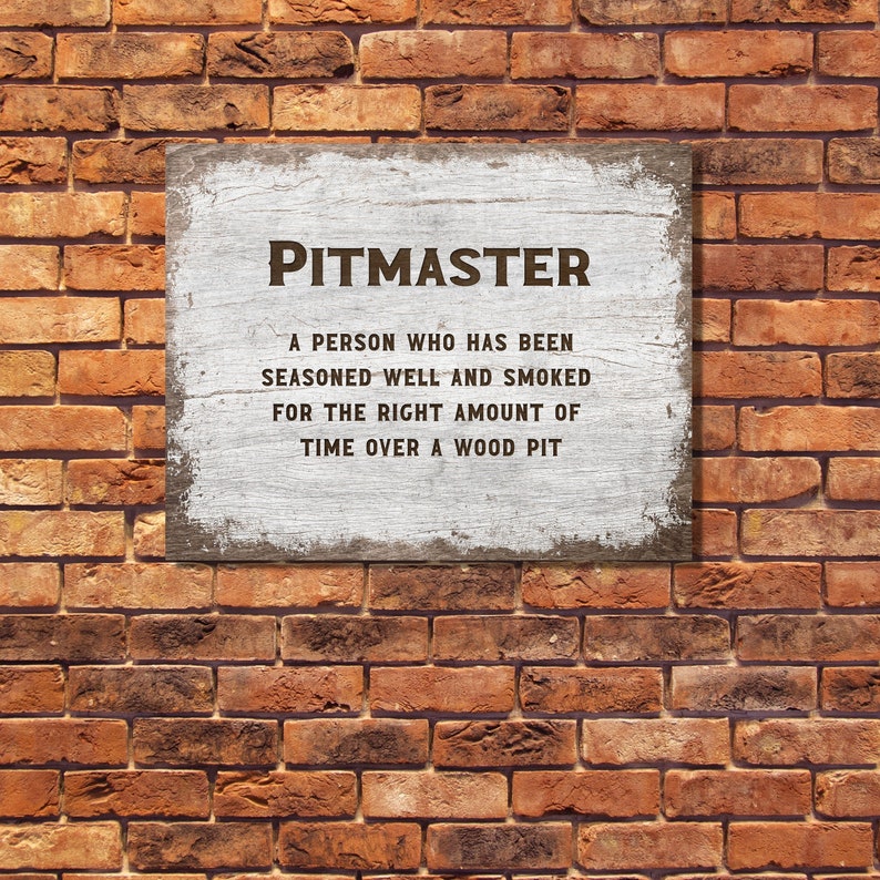 Pitmaster Icon Pitmaster Sign Funny Bbq Sign Canvas Bbq Sign Canvas Barbecue Sign ...