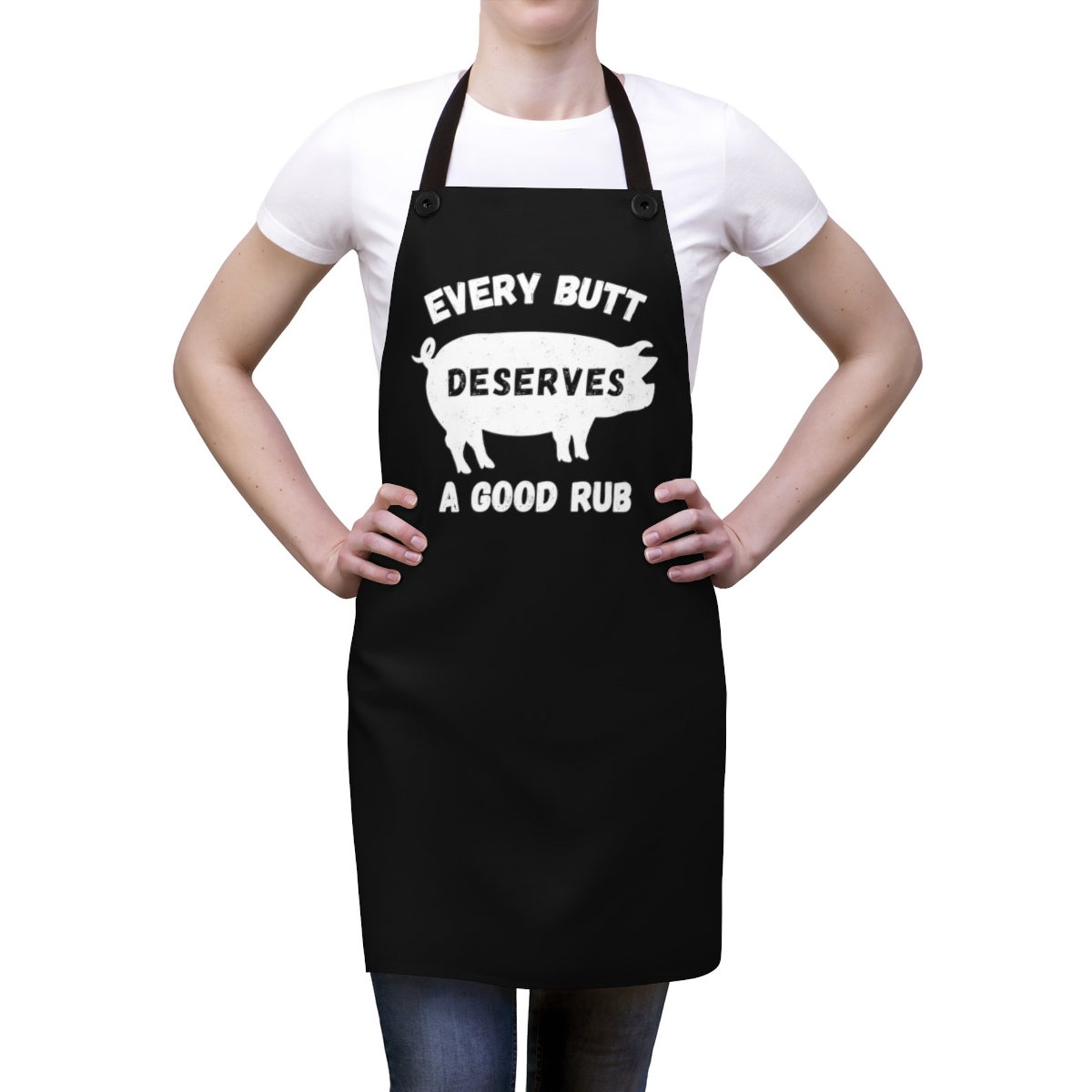 Every Butt Deserves a Good Rub Apron Funny BBQ Apron Barbecue Apron ...
