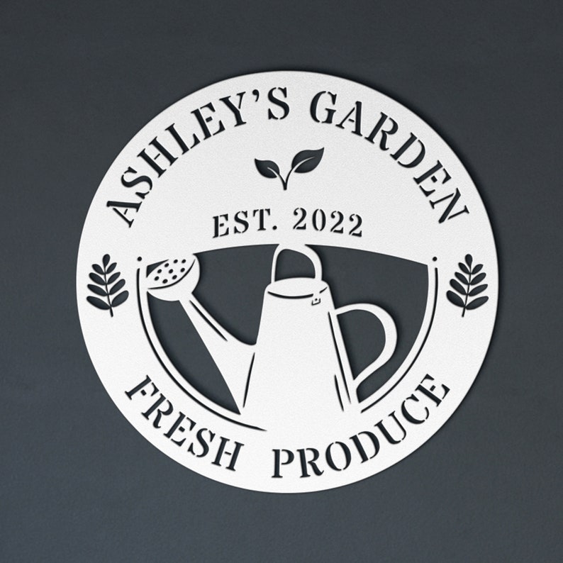 Personalized Metal Garden Sign Garden Welcome Sign Metal Custom ...