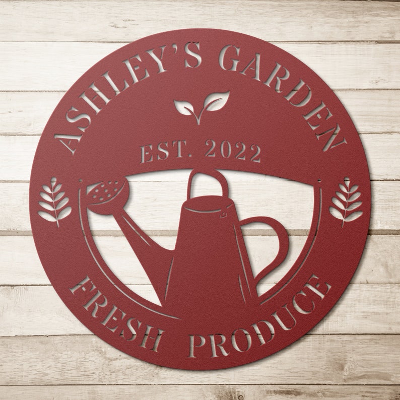 Personalized Metal Garden Sign Garden Welcome Sign Metal Custom ...