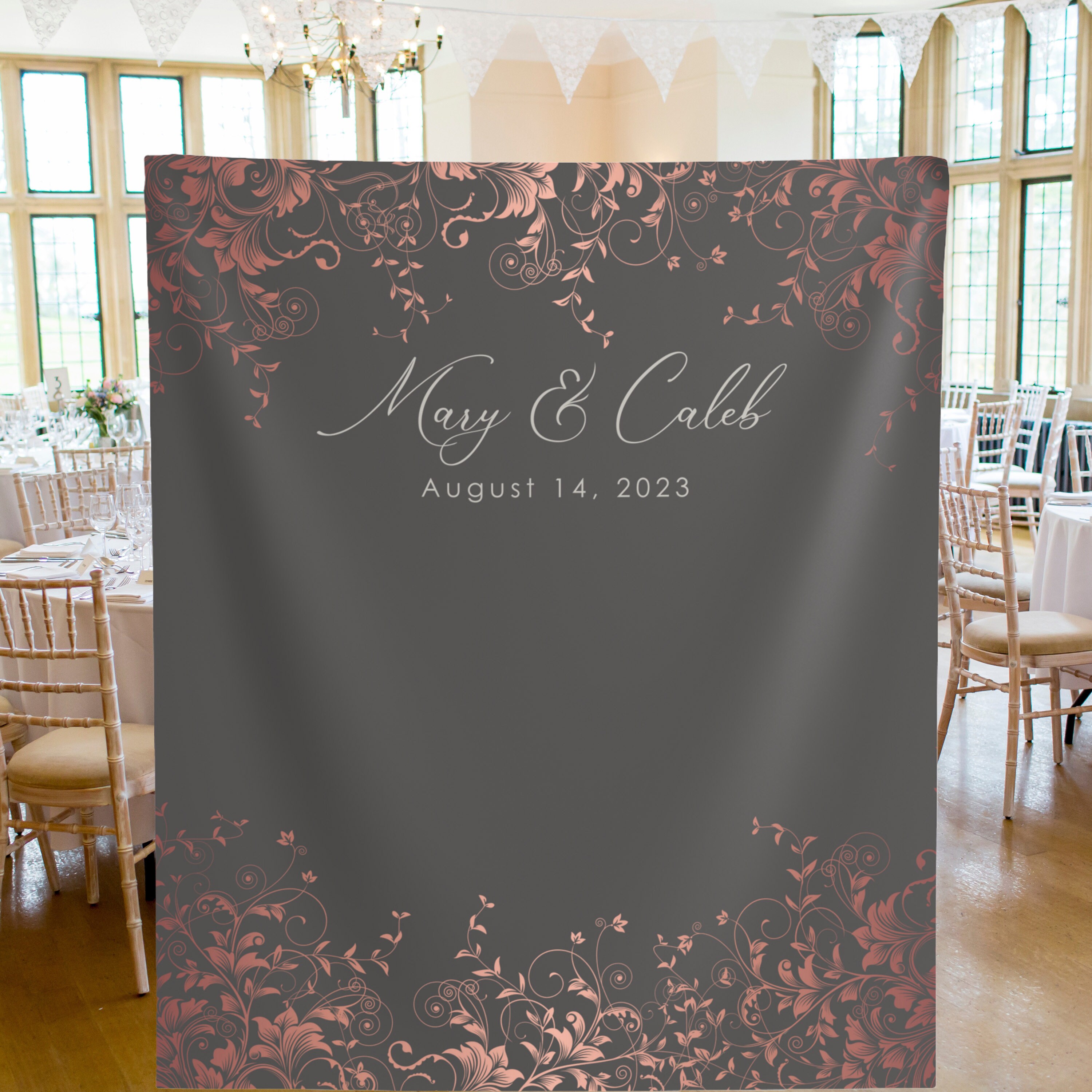Wedding Backdrop for Reception Wedding Backdrop for Photos Rose Gold ...
