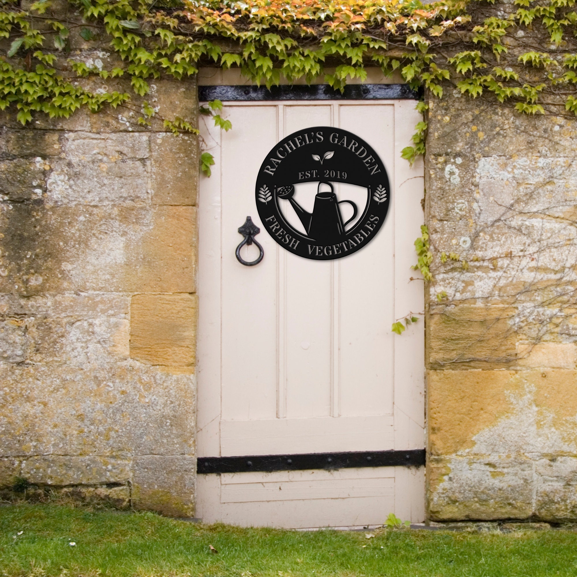 Personalized Garden Pollinator Friendly Welcome Custom Classic Metal Signs - Garden Signs - Gift For Garden Lovers Designed By Destination_Onetime