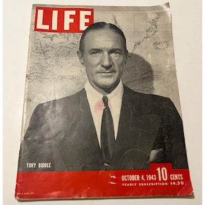Life Magazine With Ads & Articles October 4, 1943. vintage