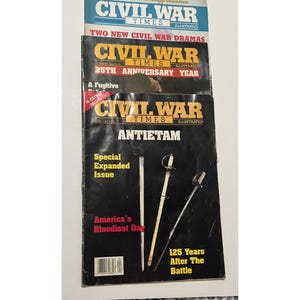 Civil War History Magazines & Historical Art Prints Bundle-3. 1987, 1987, 1991